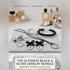 7 Piece Black&Silver Jewelry Set BRAND NEW